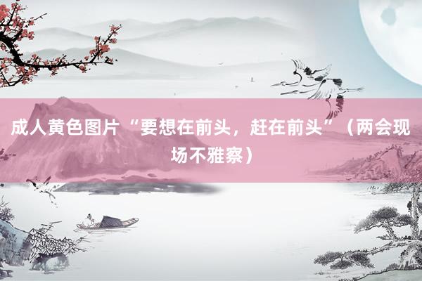 成人黄色图片 “要想在前头，赶在前头”（两会现场不雅察）